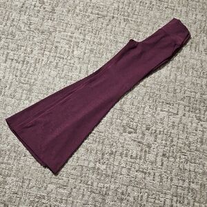 Beyond Yoga Plum Heathered Flare Pants